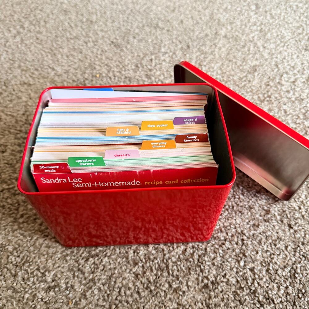 Sandra Lee Semi-Homemade Recipe Card Collection Tin